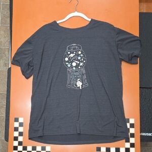 Gray T-Shirt with Gumball Machine Graphic